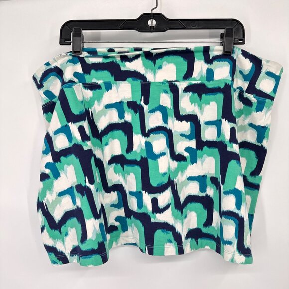 Patagonia Womens Organic Cotton Blend Abstract Print skort Skirt shorts size XL - Picture 7 of 8